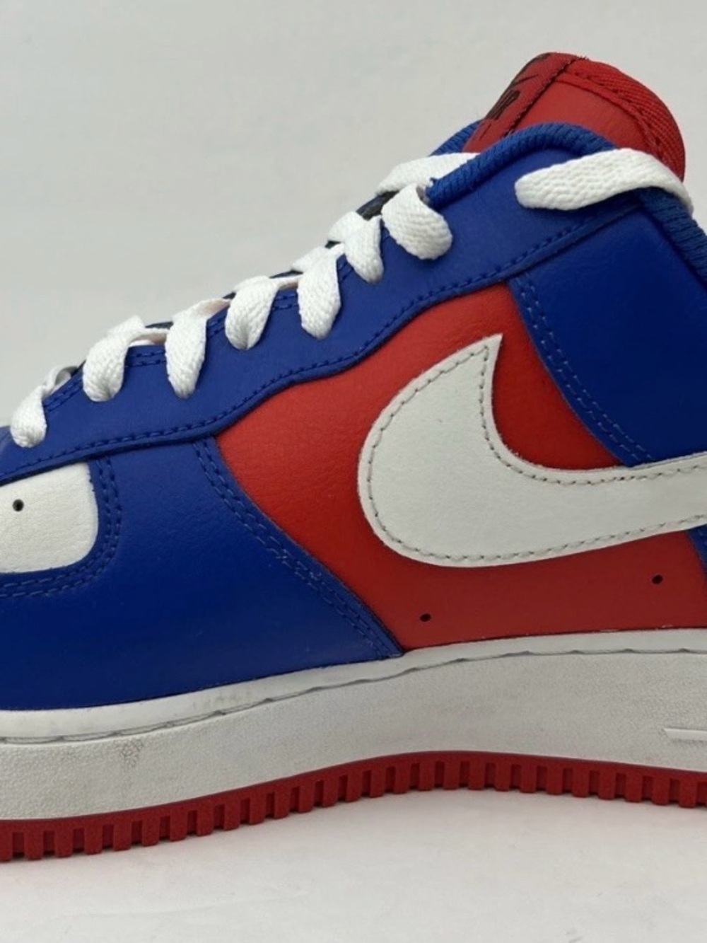 NIKE Air Force 1 Low Men’s 12 Women’s 13.5 Custom CT 7875-994 Red/White/ Blue - Picture 6 of 7